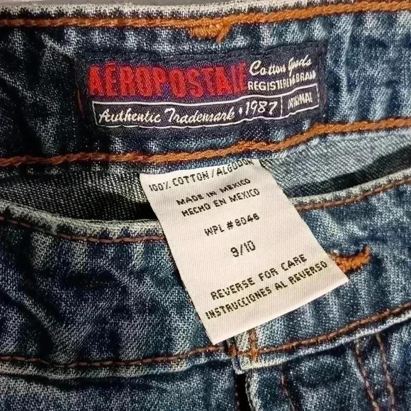 "AEROPOSTALE" Ladies medium washed cropped jeans‎ Size 9/10 - Picture 4 of 9